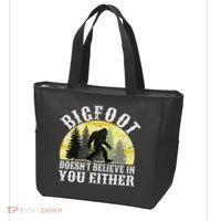 Bigfoot Doesn't Believe In You Either Distressed Tote Bag thumb 3
