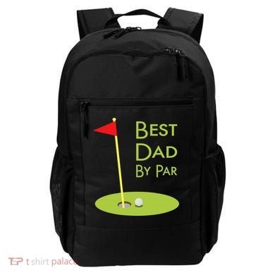 Best Dad By Par Golf Themed Design For Golfing Dad Golfer Backpack