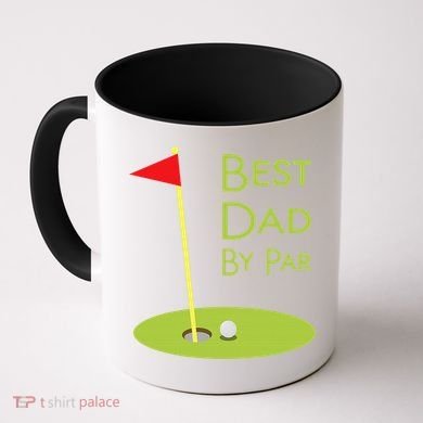 Best Dad By Par Golf Themed Design For Golfing Dad Golfer Coffee Mug