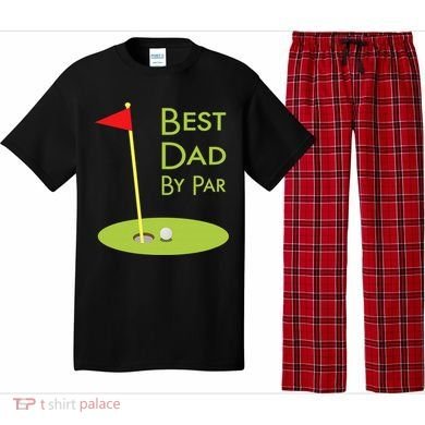 Best Dad By Par Golf Themed Design For Golfing Dad Golfer Pajama Set