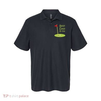 Best Dad By Par Golf Themed Design For Golfing Dad Golfer Polo
