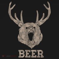Bear Deer Beer Drinking Camo Antlers Hunting Camping Backpack thumb 2
