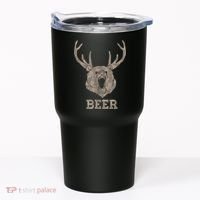 Bear Deer Beer Drinking Camo Antlers Hunting Camping Tumbler thumb 0