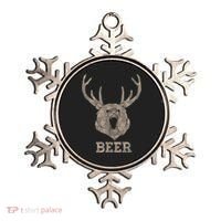 Bear Deer Beer Drinking Camo Antlers Hunting Camping Ornament thumb 0