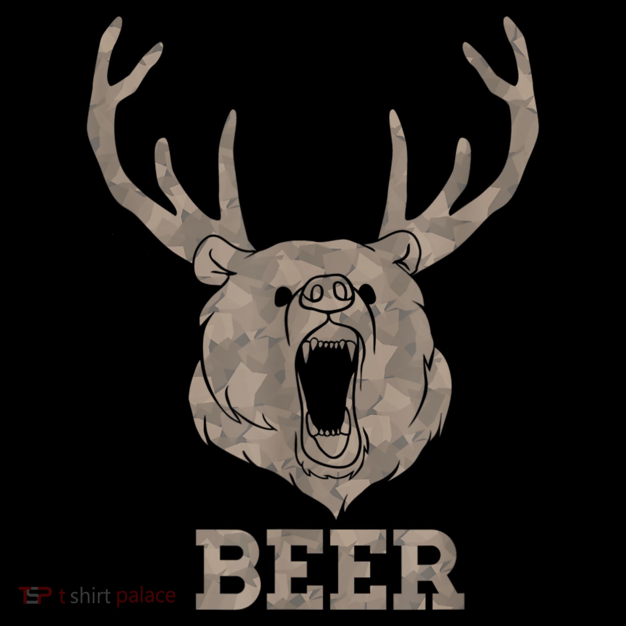 Bear Deer Beer Drinking Camo Antlers Hunting Camping Baby Bodysuit
