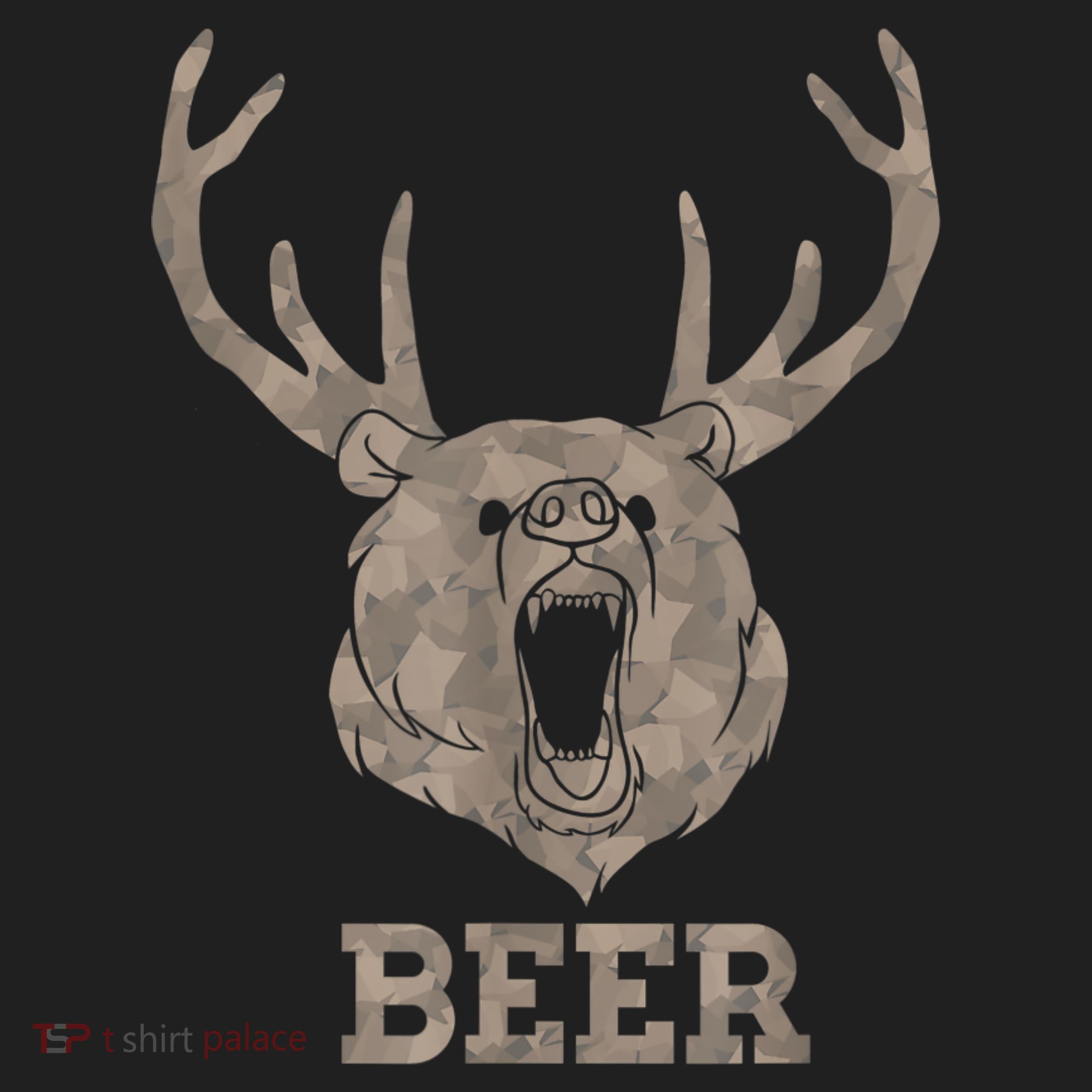 Bear Deer Beer Drinking Camo Antlers Hunting Camping Golf Towel