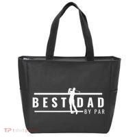 Best Dad By Par Daddy Gifts Golf Lover Golfer Father's Day Tote Bag thumb 0