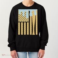 Baseball Drip Bat Dripping Ice Cream American Flag Women's Sweatshirt thumb 0