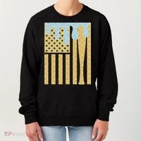 Baseball Drip Bat Dripping Ice Cream American Flag Women's Sweatshirt thumb 0