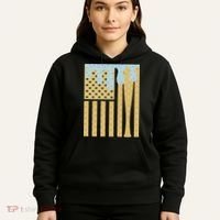 Baseball Drip Bat Dripping Ice Cream American Flag Hoodie thumb 5