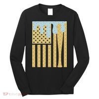 Baseball Drip Bat Dripping Ice Cream American Flag Long Sleeve Shirt thumb 0