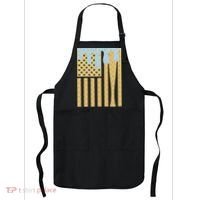 Baseball Drip Bat Dripping Ice Cream American Flag Apron thumb 0