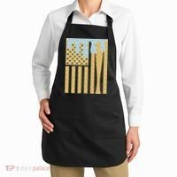 Baseball Drip Bat Dripping Ice Cream American Flag Apron thumb 2