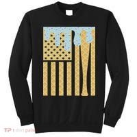 Baseball Drip Bat Dripping Ice Cream American Flag Sweatshirt thumb 0