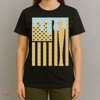 Baseball Drip Bat Dripping Ice Cream American Flag T-Shirt thumb 4