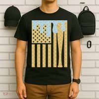Baseball Drip Bat Dripping Ice Cream American Flag T-Shirt thumb 6