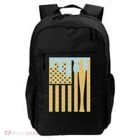 Baseball Drip Bat Dripping Ice Cream American Flag Backpack thumb 0