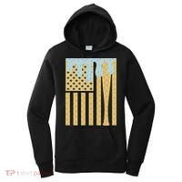 Baseball Drip Bat Dripping Ice Cream American Flag Women's Hoodie thumb 0