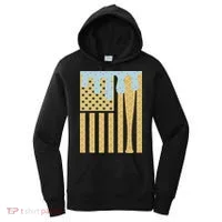 Baseball Drip Bat Dripping Ice Cream American Flag Women's Hoodie thumb 0