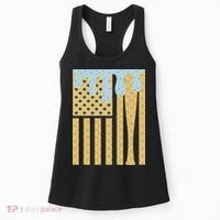 Baseball Drip Bat Dripping Ice Cream American Flag Women's Tank Top thumb 0