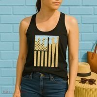 Baseball Drip Bat Dripping Ice Cream American Flag Women's Tank Top thumb 2