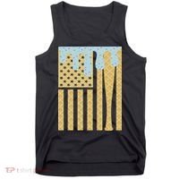 Baseball Drip Bat Dripping Ice Cream American Flag Tank Top thumb 0