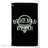 Best Dad By Par Father's Day Golf Lover Gift Papa Golfer Golf Towel thumb 0