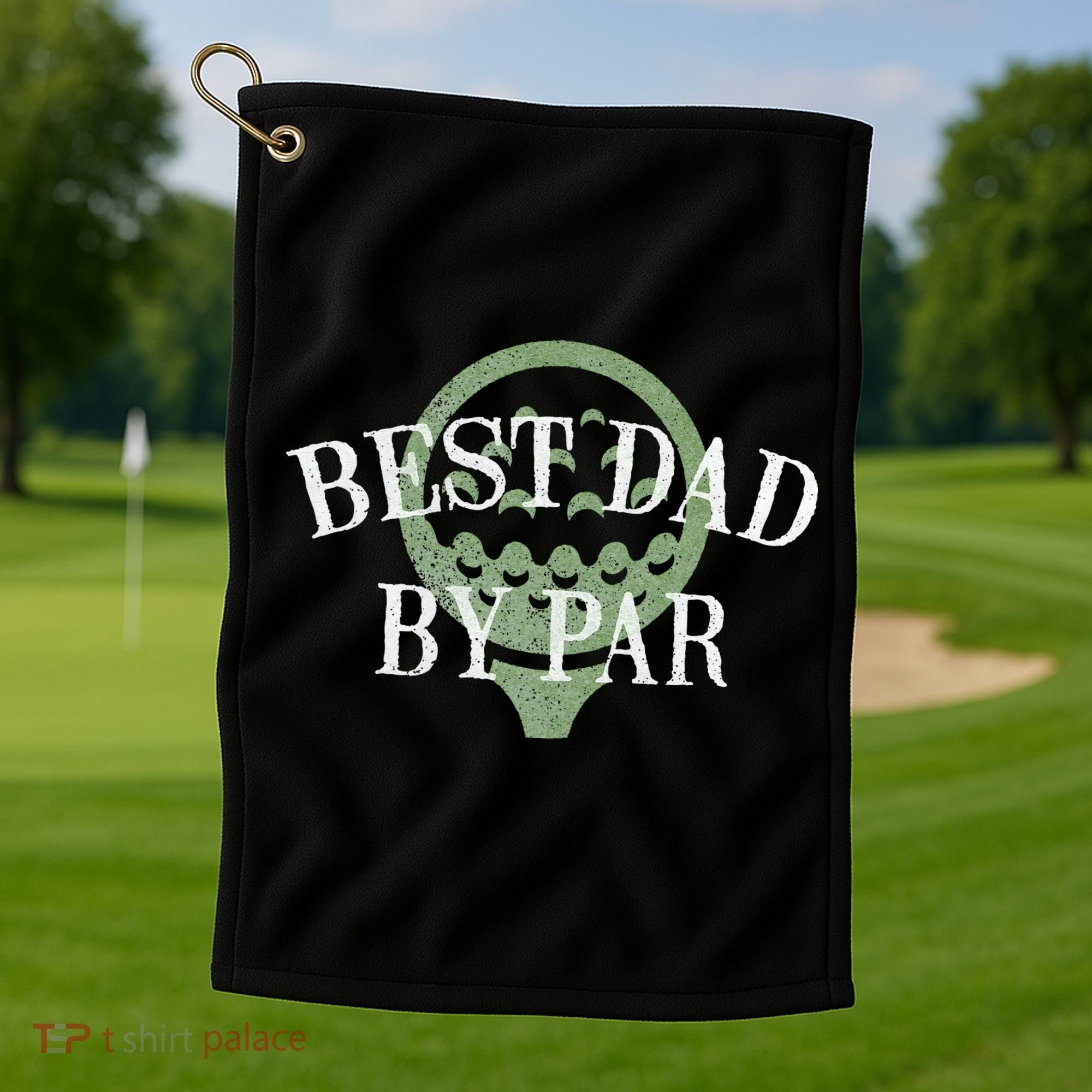 Best Dad By Par Father's Day Golf Lover Gift Papa Golfer Golf Towel