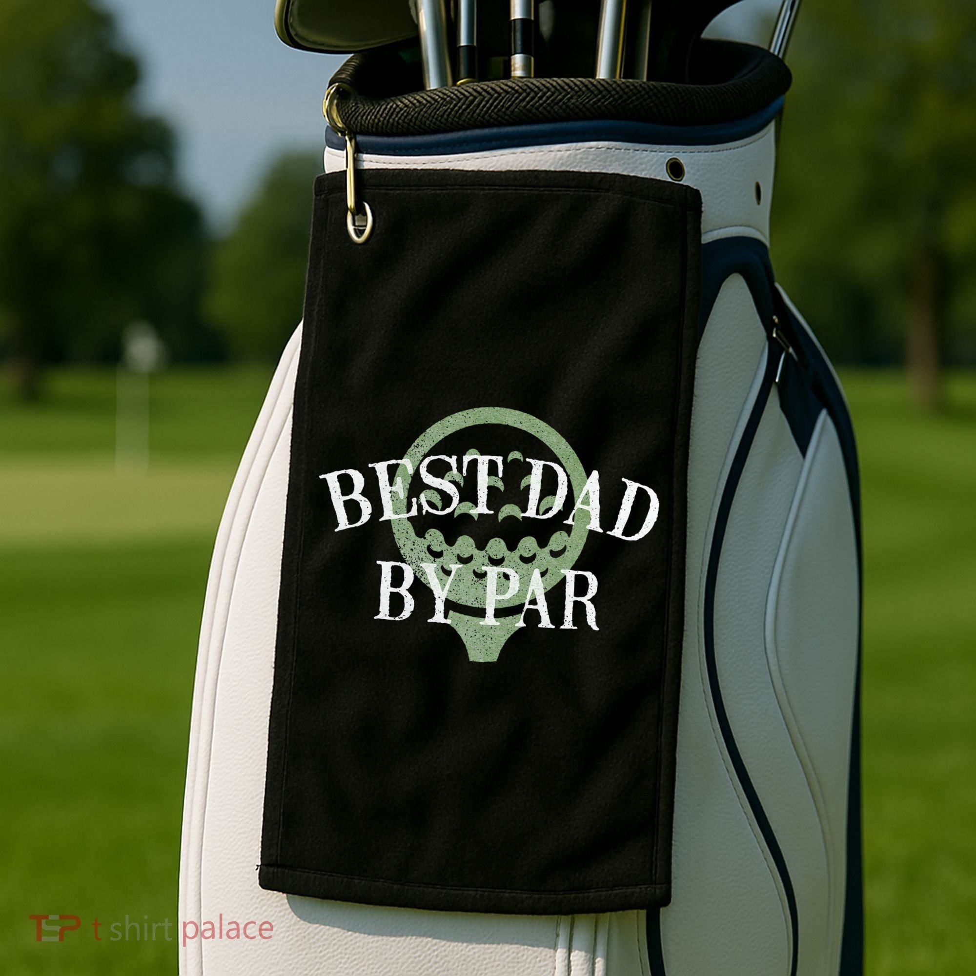 Best Dad By Par Father's Day Golf Lover Gift Papa Golfer Golf Towel
