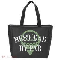 Best Dad By Par Father's Day Golf Lover Gift Papa Golfer Tote Bag thumb 0