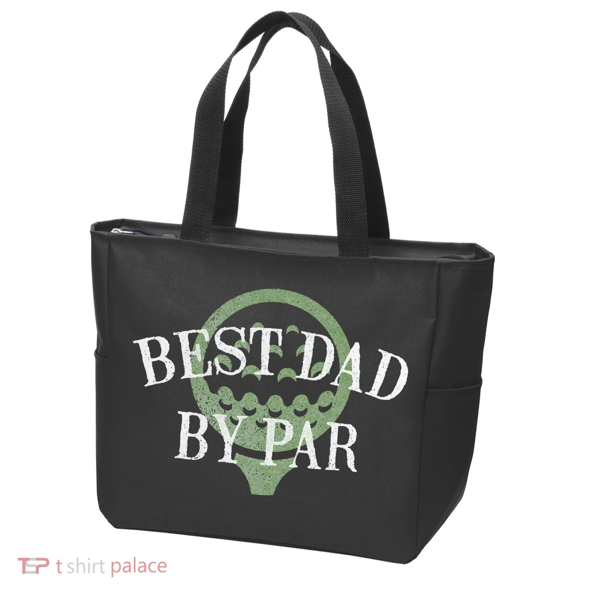 Best Dad By Par Father's Day Golf Lover Gift Papa Golfer Tote Bag