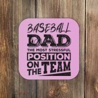 Baseball Dad Baseball Lover Coaster thumb 0