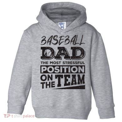 Baseball Dad Baseball Lover Toddler Hoodie