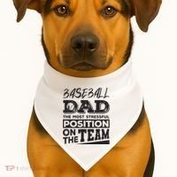 Baseball Dad Baseball Lover USA-Made Doggie Bandana thumb 1