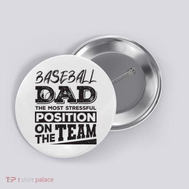Baseball Dad Baseball Lover Button
