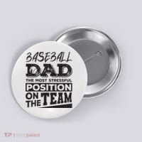 Baseball Dad Baseball Lover Button thumb 0