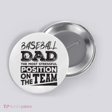 Baseball Dad Baseball Lover Button