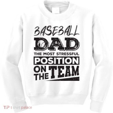 Baseball Dad Baseball Lover Kids Sweatshirt