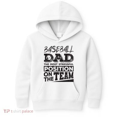 Baseball Dad Baseball Lover Kids Hoodie