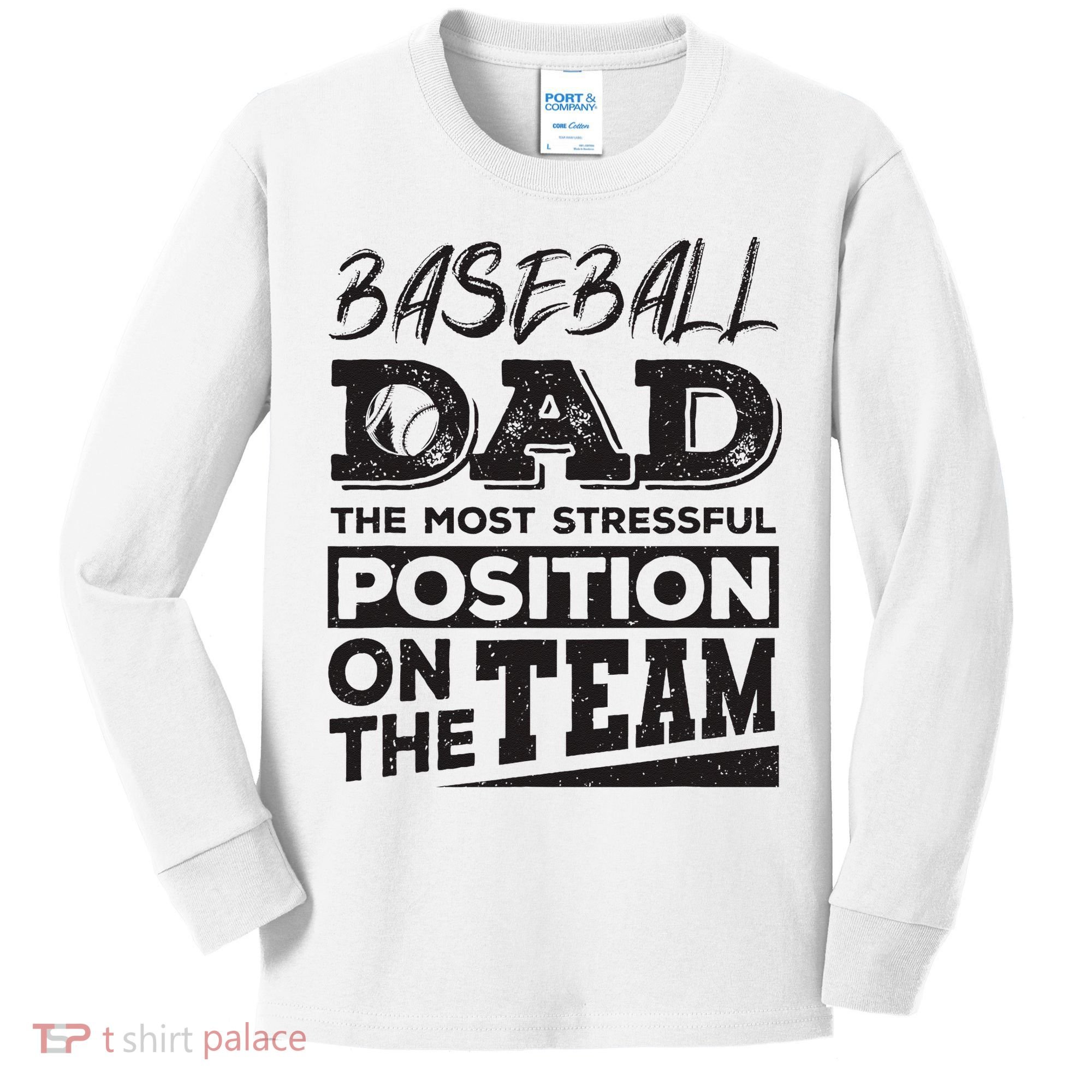 Baseball Dad Baseball Lover Kids Long Sleeve Shirt