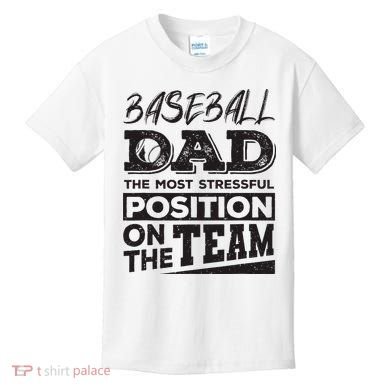 Baseball Dad Baseball Lover Kids T-Shirt