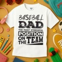 Baseball Dad Baseball Lover Kids T-Shirt thumb 3