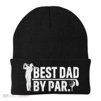 Best Dad By Par Funny Golf Daddy Fathers Day Birthday Gifts Beanie thumb 0