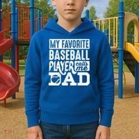 Baseball Dad Cool Gift Baseball Lover Cute Gift Kids Hoodie thumb 2