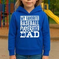 Baseball Dad Cool Gift Baseball Lover Cute Gift Kids Hoodie thumb 3