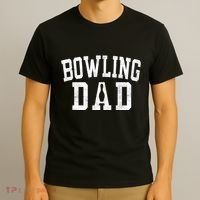 Bowling Dad Classic Bold Font FatherS Day Daddy T-Shirt thumb 3