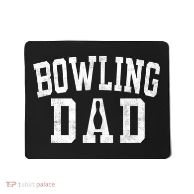 Bowling Dad Classic Bold Font FatherS Day Daddy Mousepad