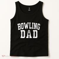 Bowling Dad Classic Bold Font FatherS Day Daddy Tank Top thumb 2