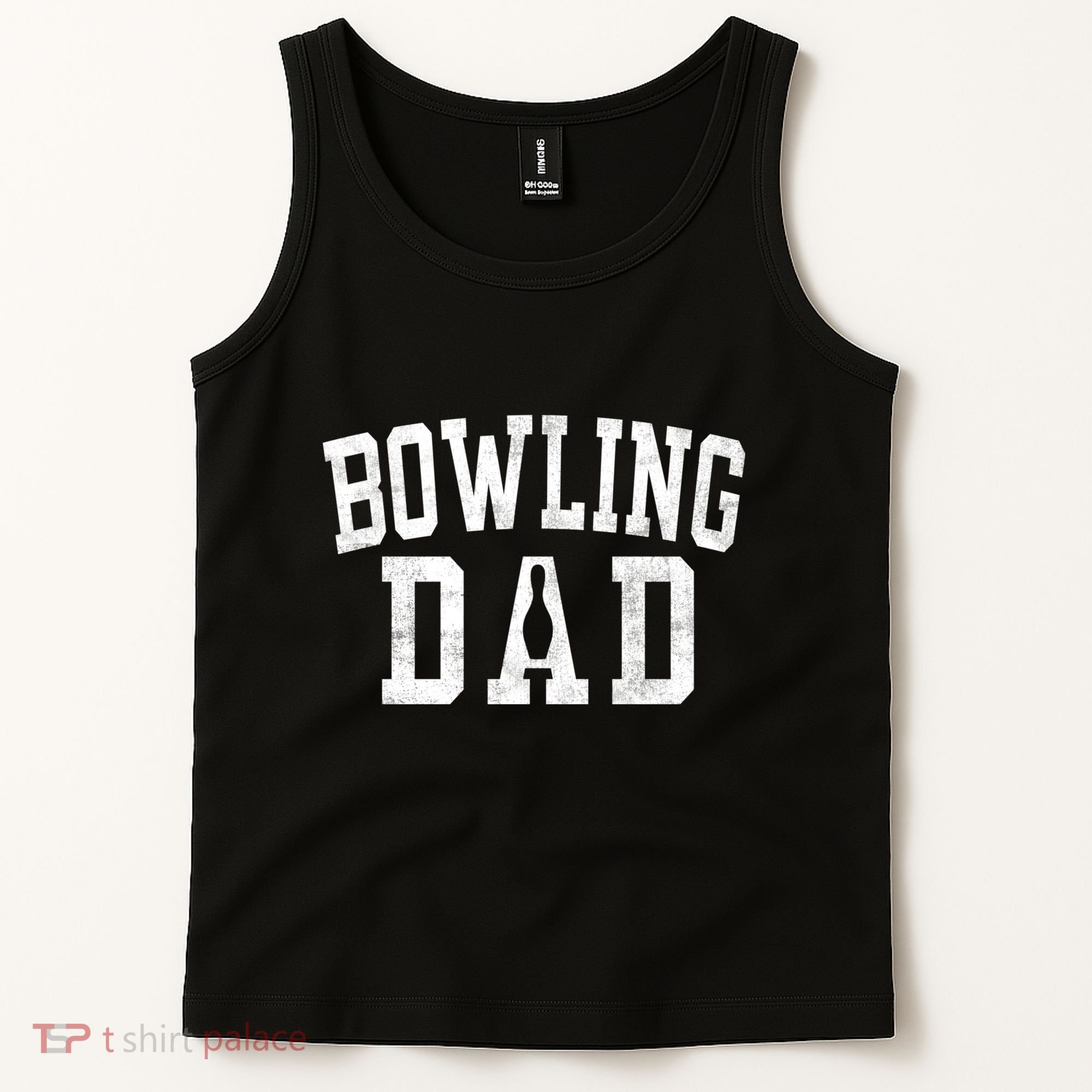 Bowling Dad Classic Bold Font FatherS Day Daddy Tank Top