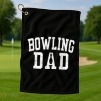 Bowling Dad Classic Bold Font FatherS Day Daddy Golf Towel thumb 1